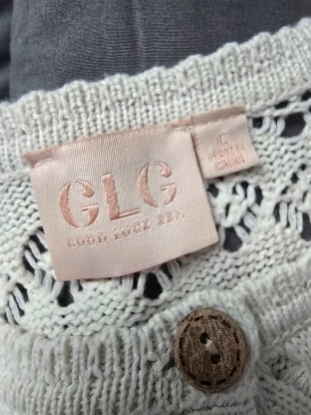 NWOT Good Luck Gem Cream Crochet Knit Set (SZ L) - Picture 4 of 6